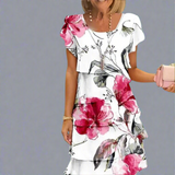 Blanc avec motif floral
