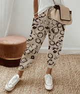 Beige à motif circulaire