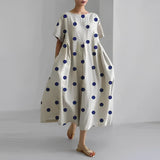 Bleu à pois